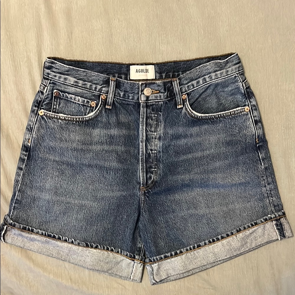 Agolde Blue Dame Jean Shorts
